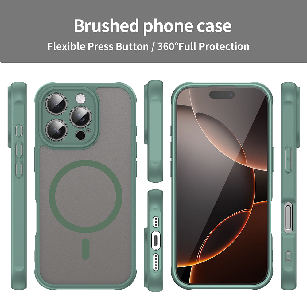 Funda MagSafe para Apple iPhone 16 Pro, Techsuit, HaloFrost II, Verde