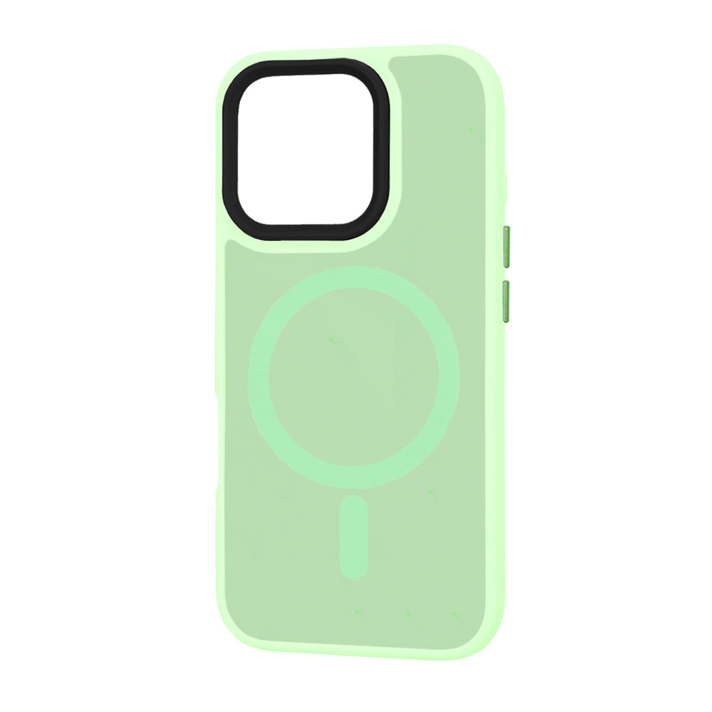 Funda MagSafe para Apple iPhone 16 Pro, Techsuit, HaloFrost, Verde Claro