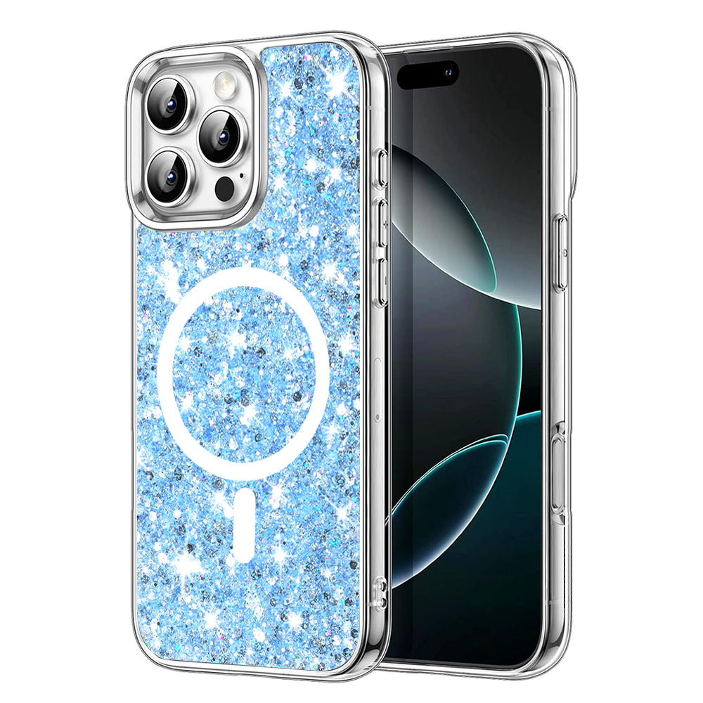 Funda MagSafe para Apple iPhone 16 Pro, Techsuit, Brillo Brillante, Azul
