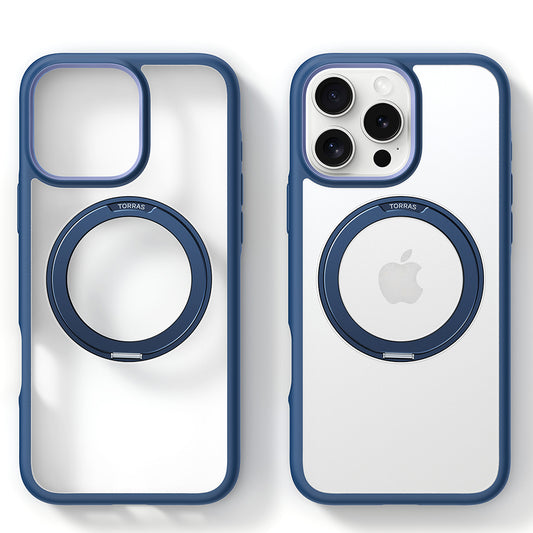 Funda MagSafe para Apple iPhone 16 Pro, Torras, Ostand R Fusion, Azul Marino