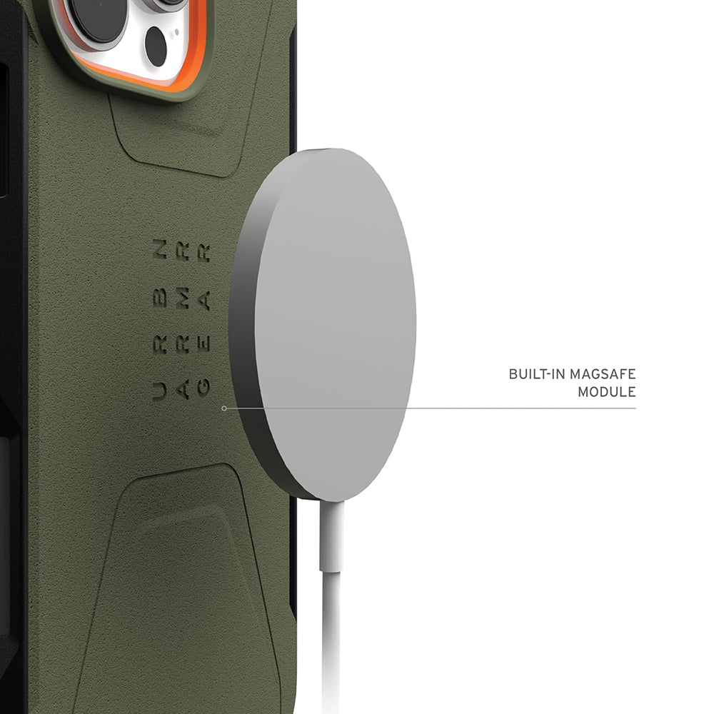 Funda MagSafe para Apple iPhone 16 Pro, Urban Armor Gear, Civilian, Verde