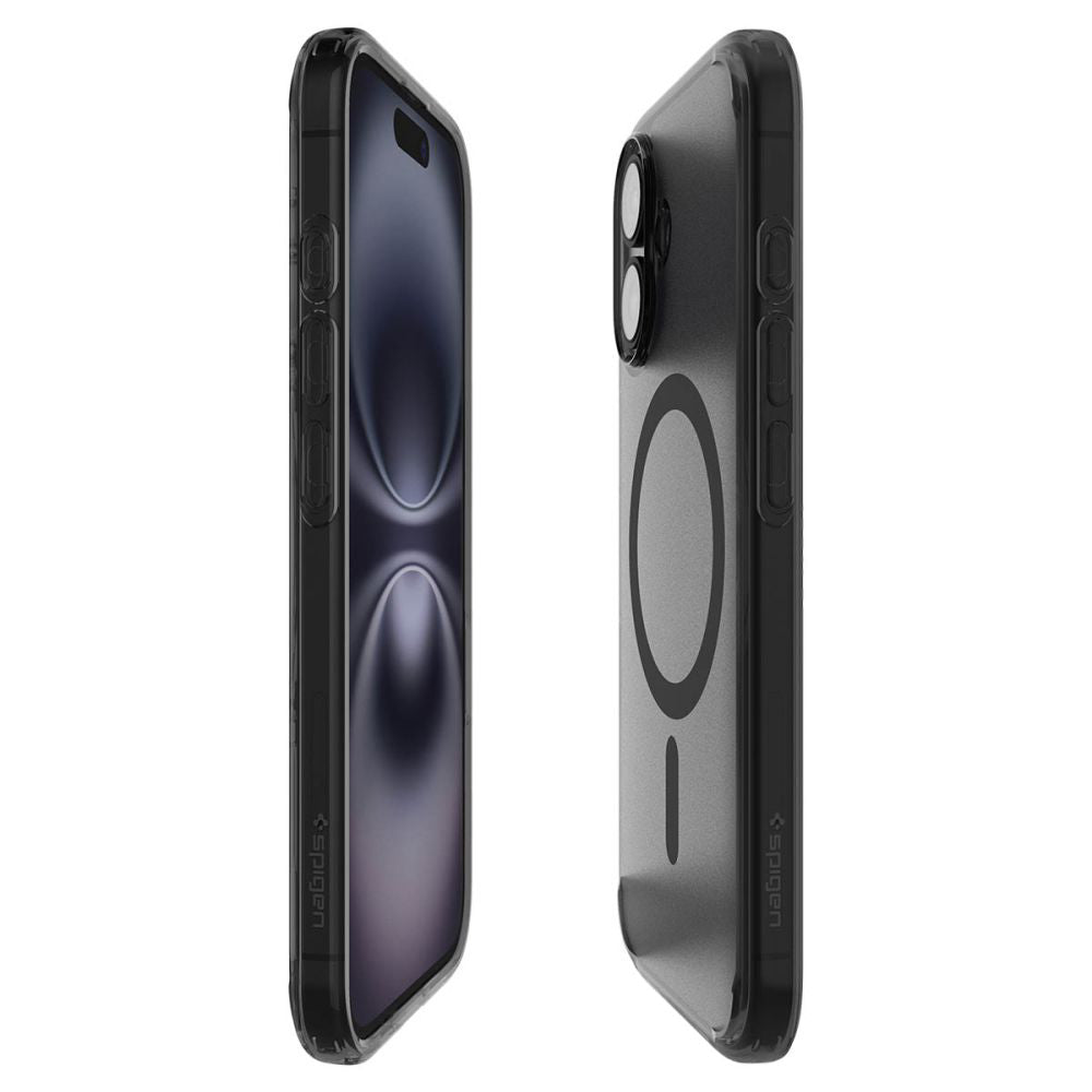 Funda MagSafe para Apple iPhone 16, Spigen, Ultra Hybrid T, Negra Satinada ACS09074