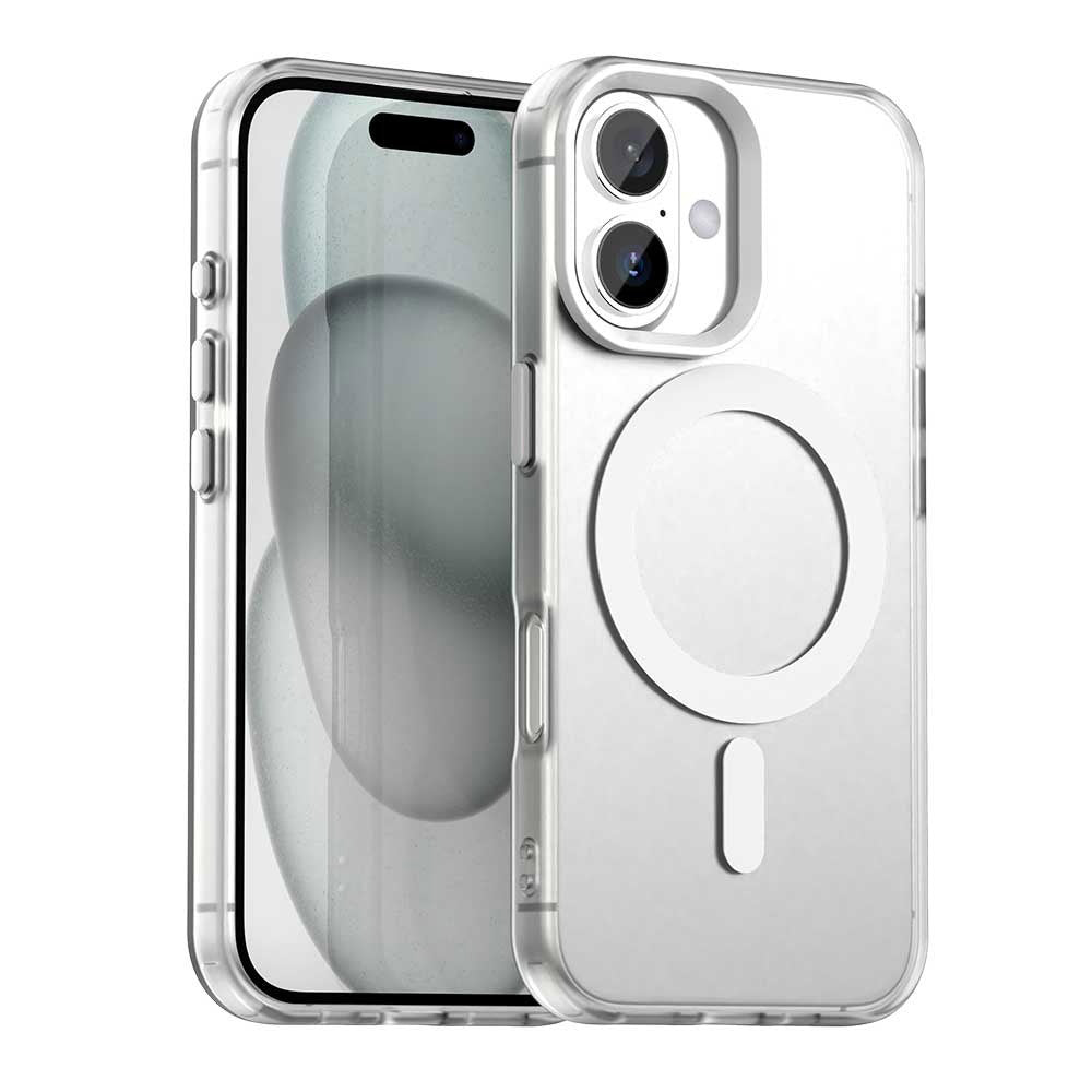 Funda MagSafe para Apple iPhone 16, Techsuit, CandyCase, Blanca