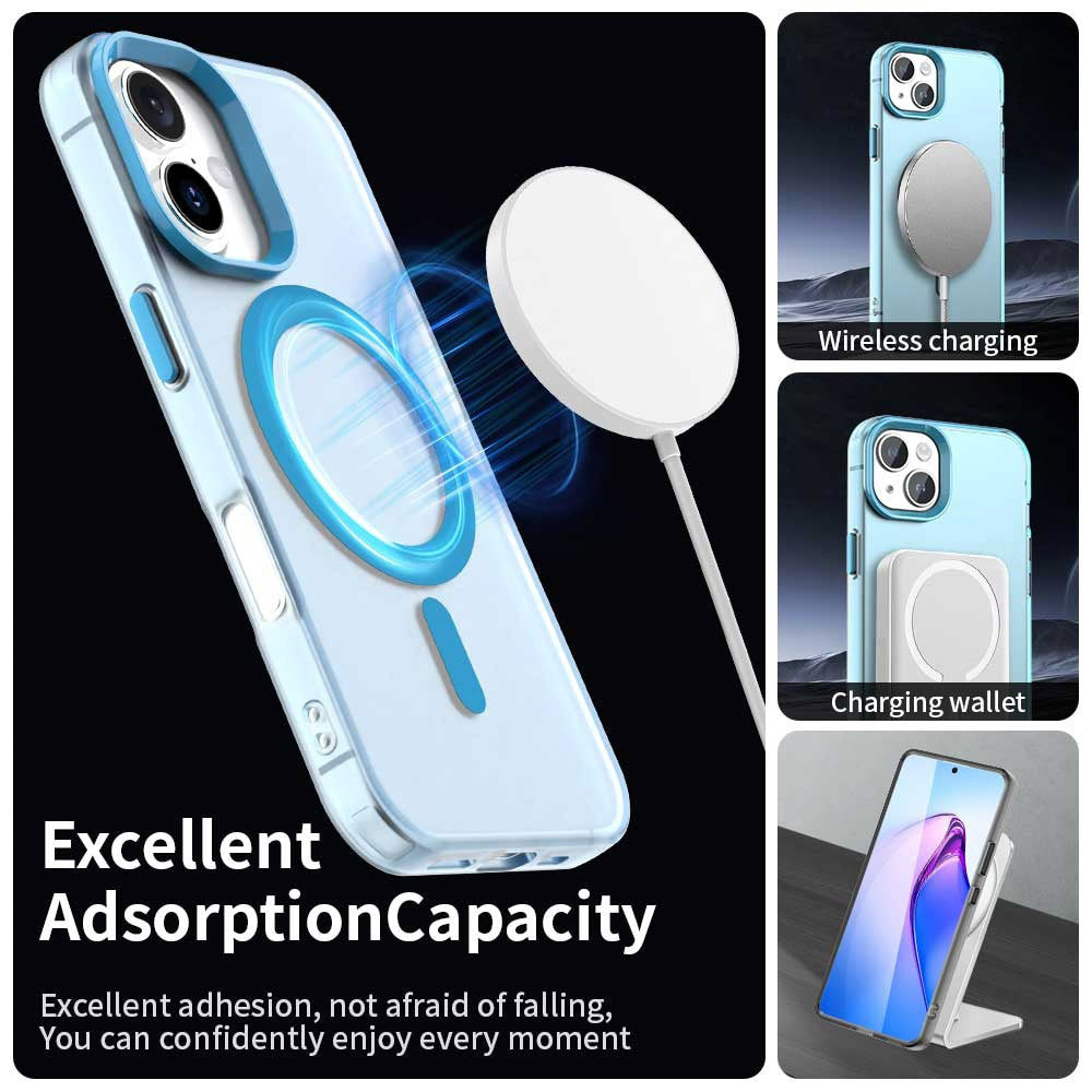 Funda MagSafe para Apple iPhone 16, Techsuit, CandyCase, Azul