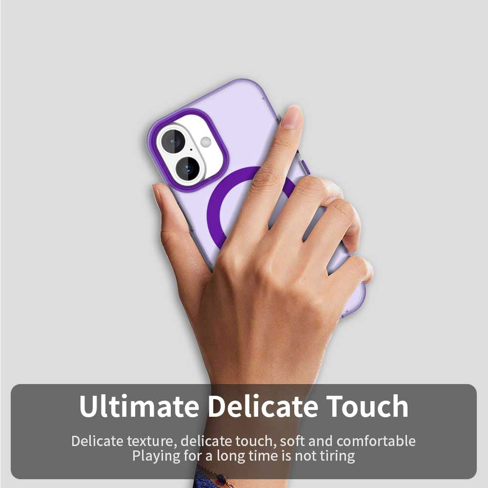 Funda MagSafe para Apple iPhone 16, Techsuit, CandyCase, Morado