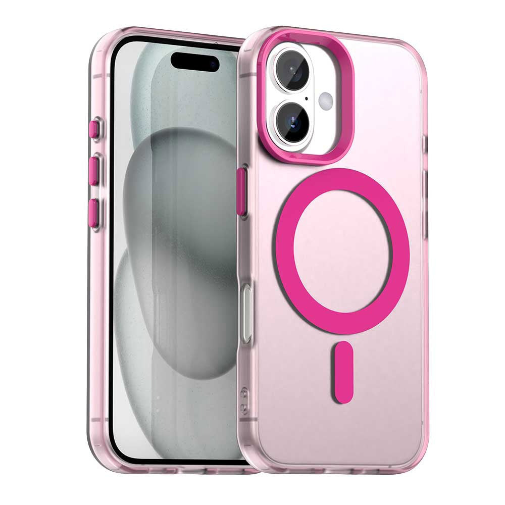 Funda MagSafe para Apple iPhone 16, Techsuit, CandyCase, Rosa