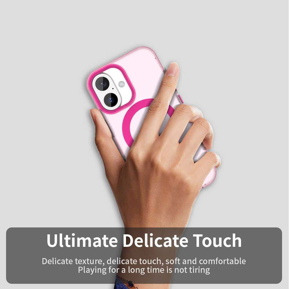 Funda MagSafe para Apple iPhone 16, Techsuit, CandyCase, Rosa