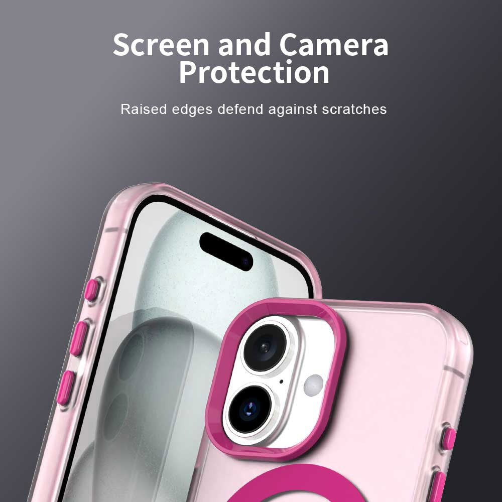 Funda MagSafe para Apple iPhone 16, Techsuit, CandyCase, Rosa