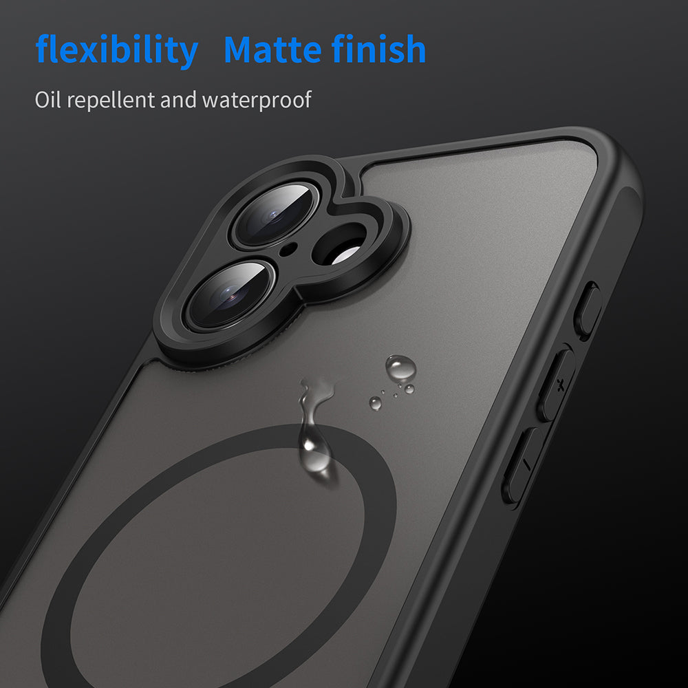 Funda MagSafe para Apple iPhone 16, Techsuit, HaloFrost II, Negra
