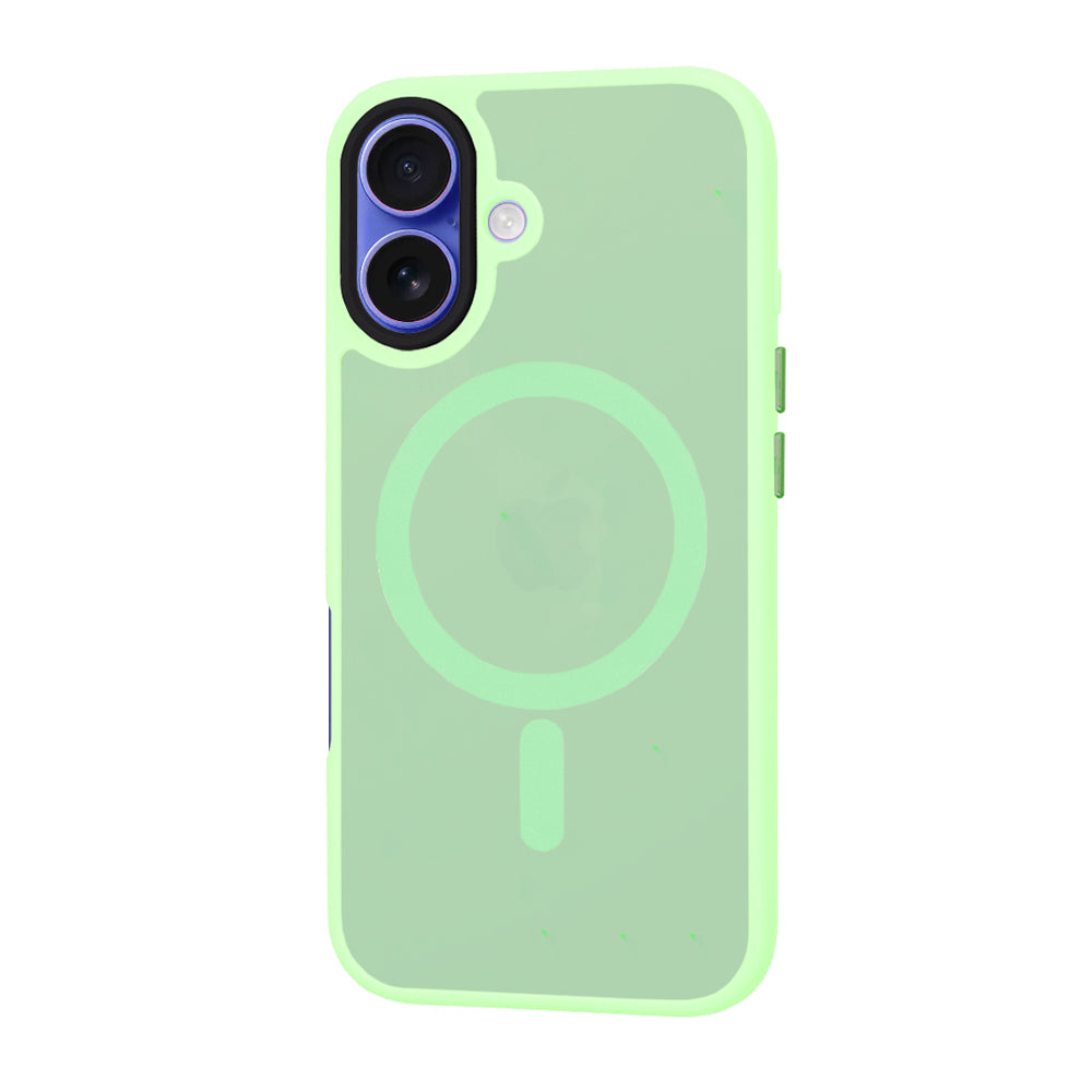 Funda MagSafe para Apple iPhone 16, Techsuit, HaloFrost, Verde Claro