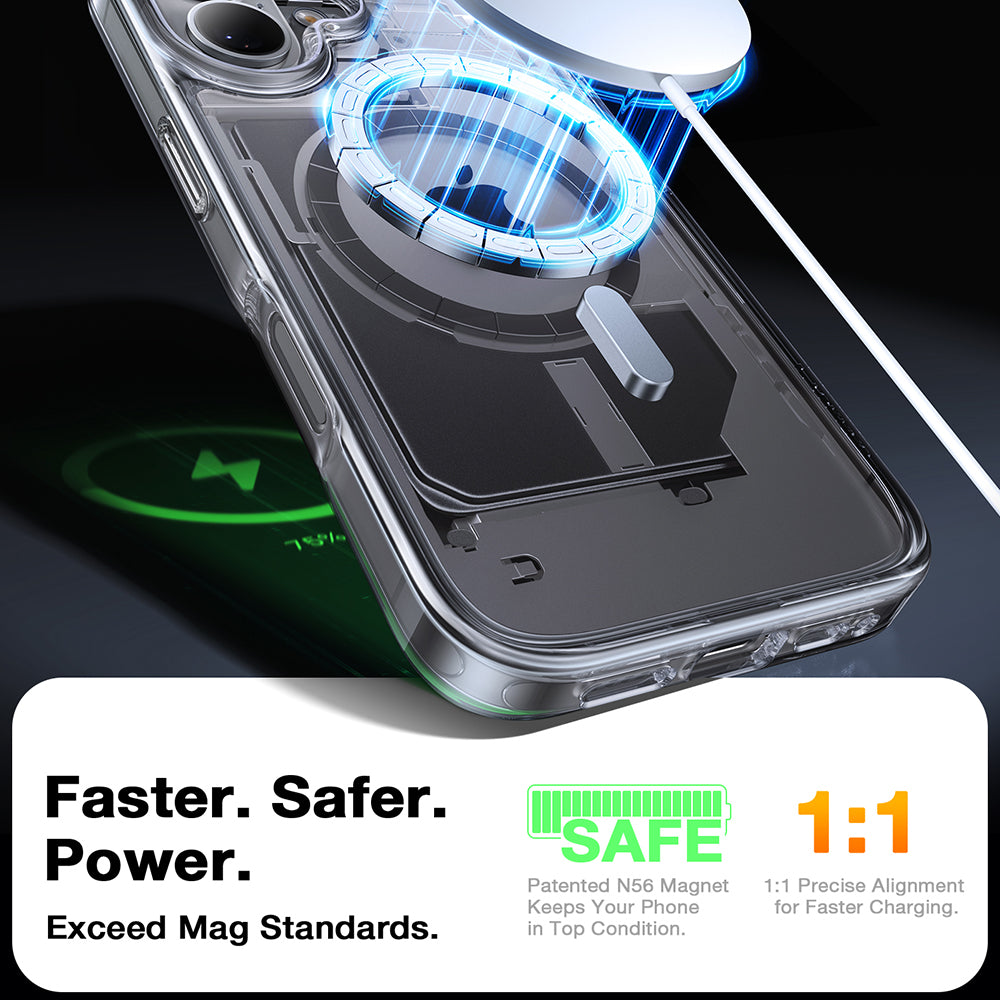 Funda MagSafe para Apple iPhone 16, Torras, Diamond, Transparente