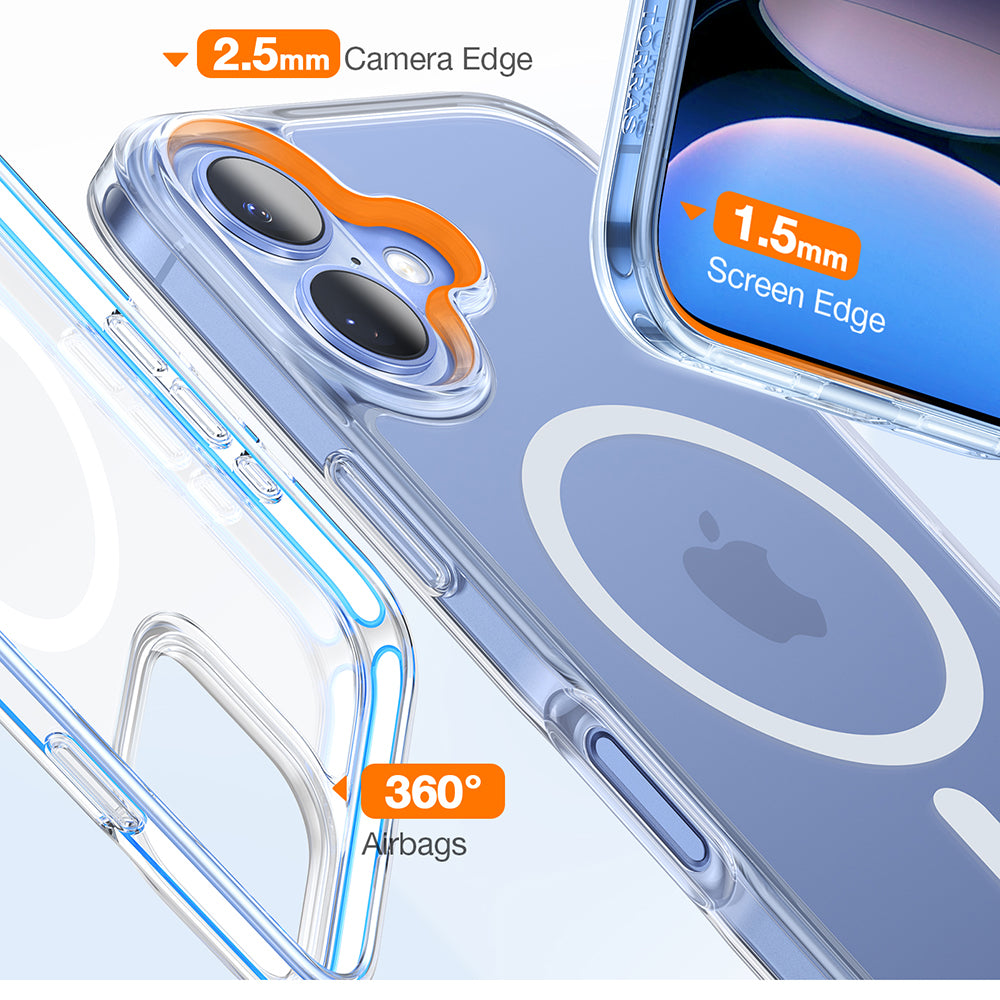 Funda MagSafe para Apple iPhone 16, Torras, Diamond, Transparente