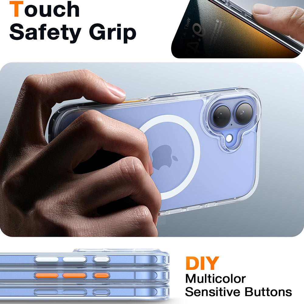 Funda MagSafe para Apple iPhone 16, Torras, Diamond, Transparente
