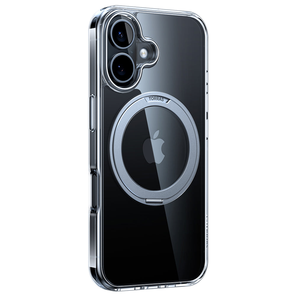 Funda MagSafe para Apple iPhone 16, Torras, Ostand Pro, Transparente
