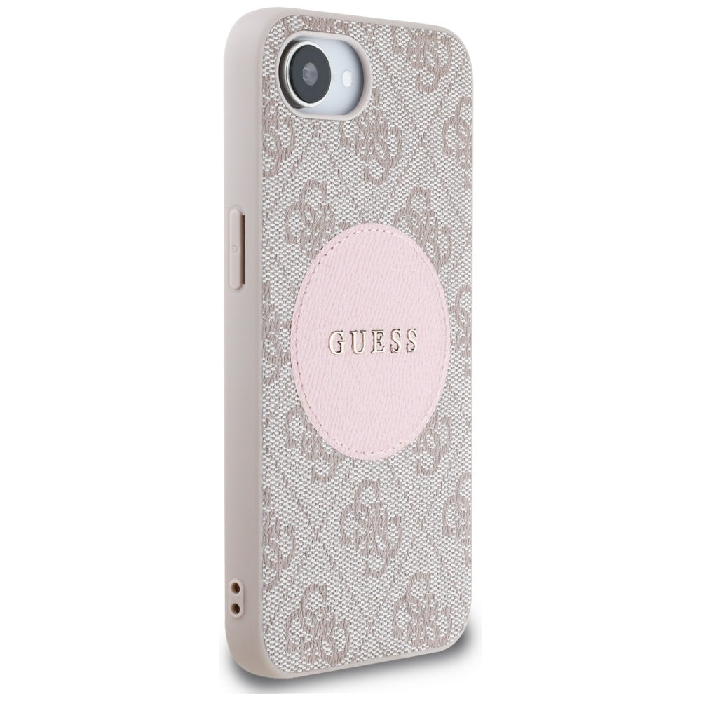 Funda MagSafe para Apple iPhone 17e / 16e, Guess, 4G Circle Classic Logo, Rosa