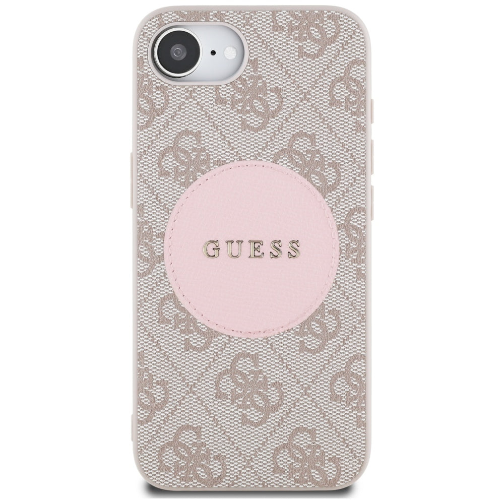 Funda MagSafe para Apple iPhone 17e / 16e, Guess, 4G Circle Classic Logo, Rosa