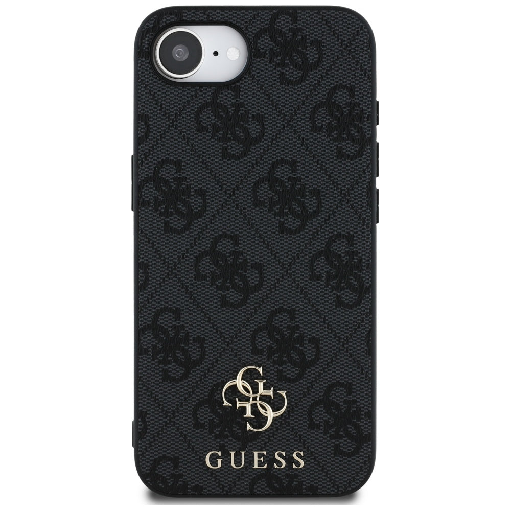 Funda MagSafe para Apple iPhone 17e / 16e, Guess, 4G Classic, Negra
