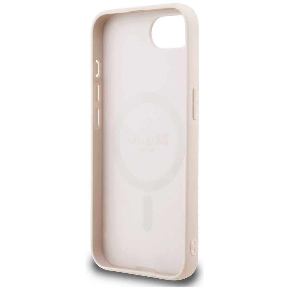 Funda MagSafe para Apple iPhone 17e / 16e, Guess, 4G Classic, Rosa