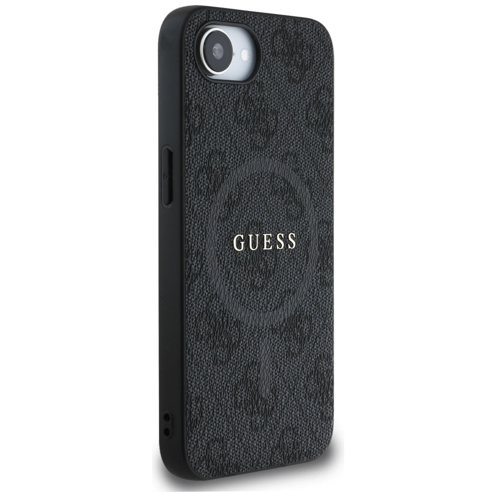Funda MagSafe para Apple iPhone 17e / 16e, Guess, 4G Ring Classic Logo, Negra