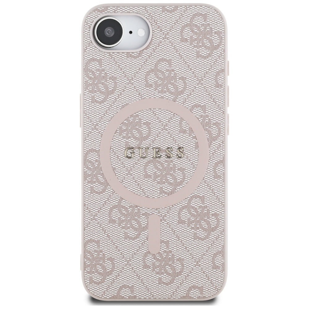 Funda MagSafe para Apple iPhone 17e / 16e, Guess, 4G Ring Classic Logo, Rosa