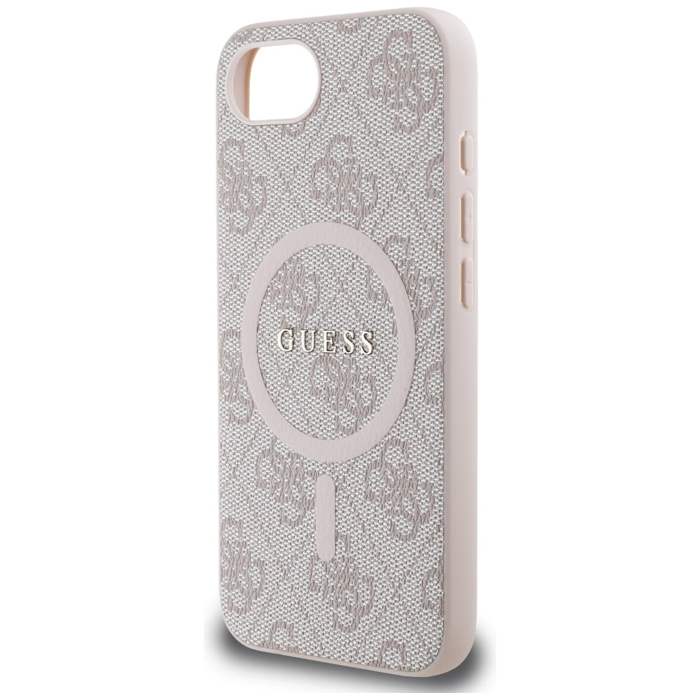 Funda MagSafe para Apple iPhone 17e / 16e, Guess, 4G Ring Classic Logo, Rosa