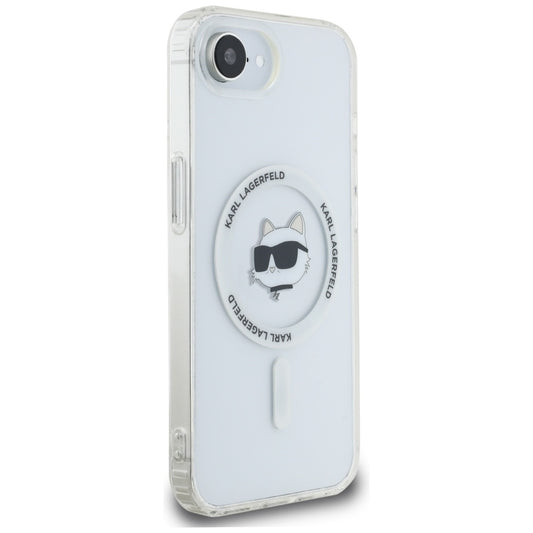 Funda MagSafe para Apple iPhone 16e, Karl Lagerfeld, IML Choupette's Head, Blanca.