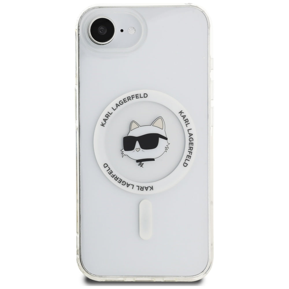 Funda MagSafe para Apple iPhone 17e / 16e, Karl Lagerfeld, IML Choupette's Head, Blanca