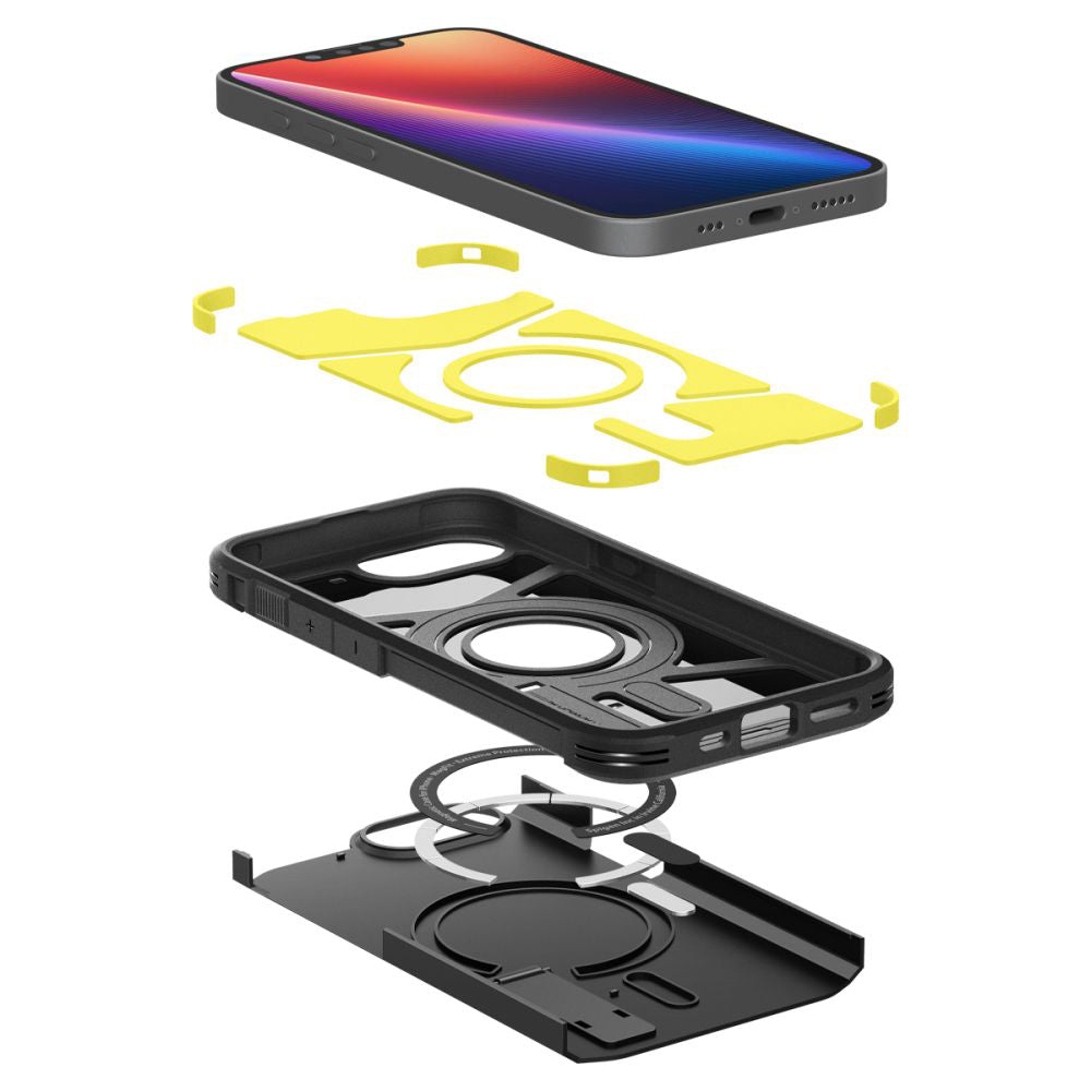 Funda MagSafe para Apple iPhone 17e / 16e, Spigen, Tough Armor, Negra