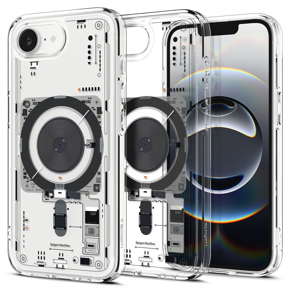 Funda MagSafe para Apple iPhone 17e / 16e, Spigen, Ultra Hybrid Neo One, Transparente