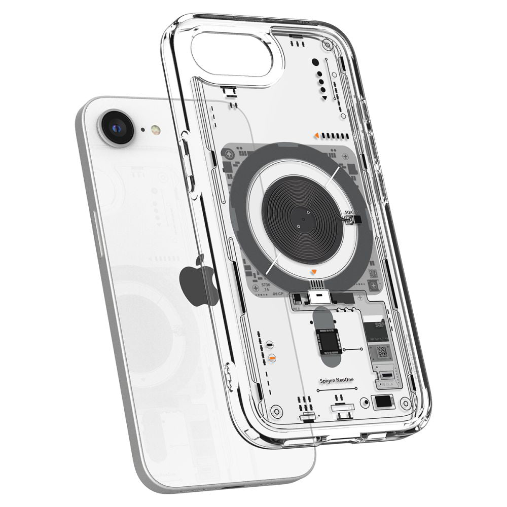 Funda MagSafe para Apple iPhone 17e / 16e, Spigen, Ultra Hybrid Neo One, Transparente