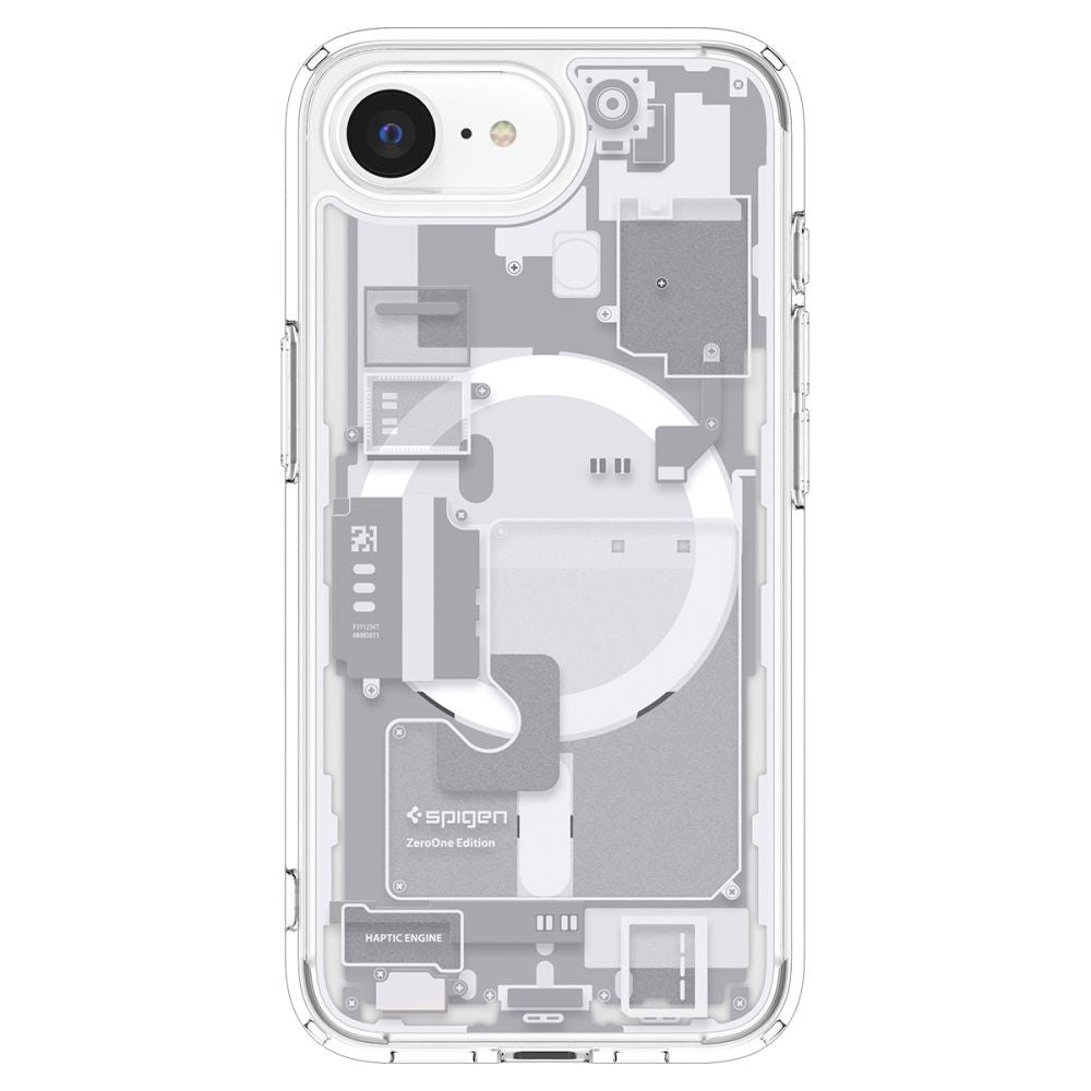 Funda MagSafe para Apple iPhone 17e / 16e, Spigen, Ultra Hybrid Zero One, Blanca