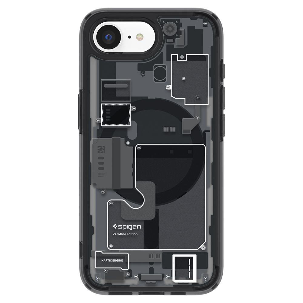 Funda MagSafe para Apple iPhone 17e / 16e, Spigen, Ultra Hybrid Zero One, Negra