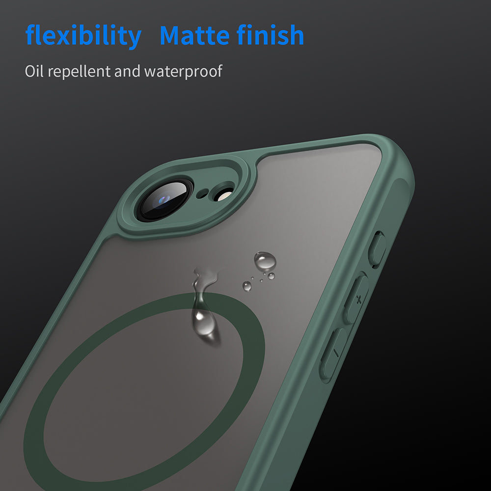 Funda MagSafe para Apple iPhone 17e / 16e, Techsuit, HaloFrost II, Verde