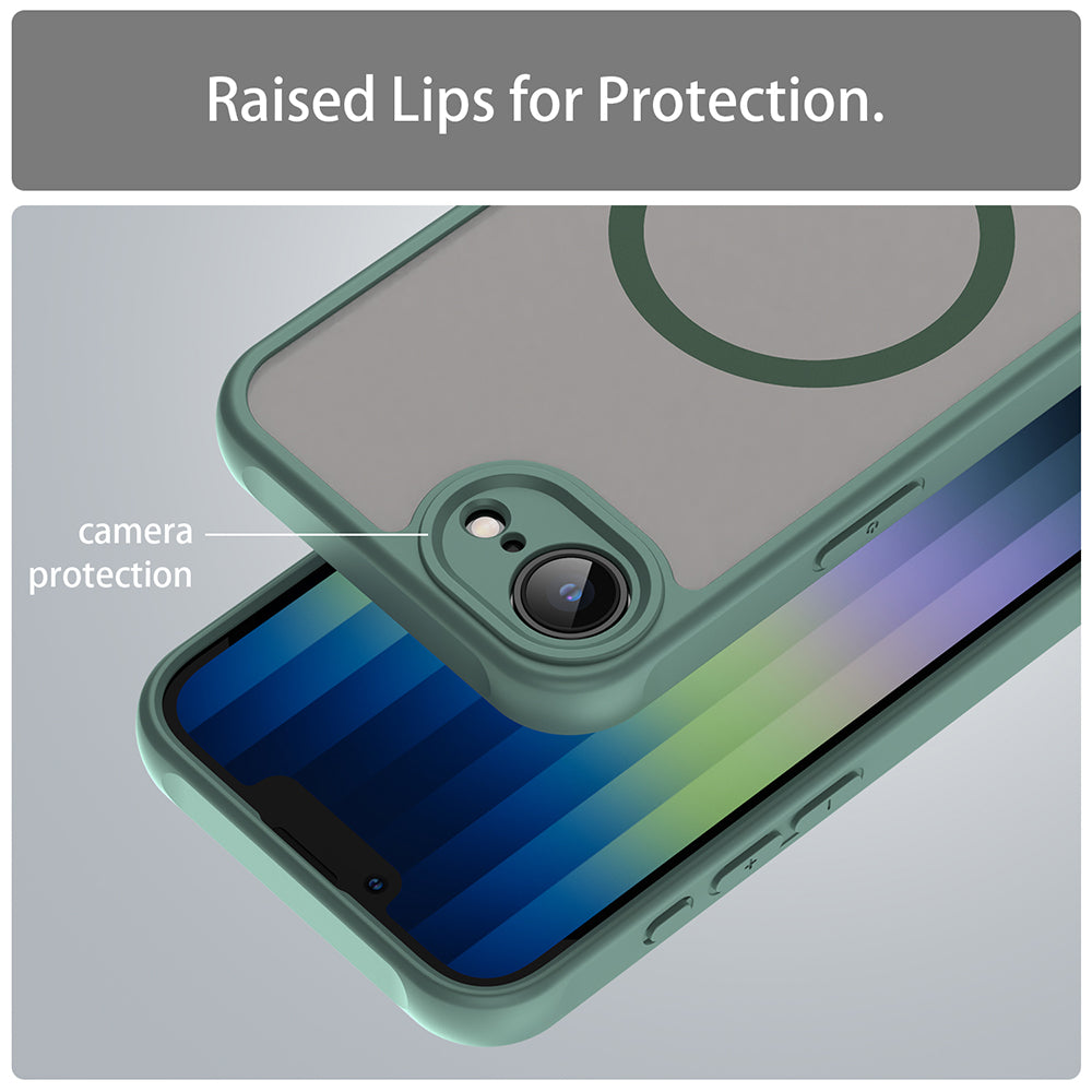 Funda MagSafe para Apple iPhone 17e / 16e, Techsuit, HaloFrost II, Verde