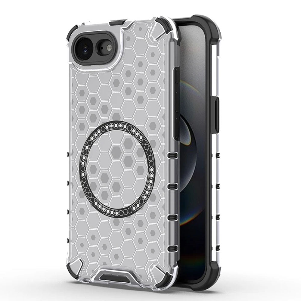Funda MagSafe para Apple iPhone 17e / 16e, Techsuit, HoneyComb Shield, Blanca