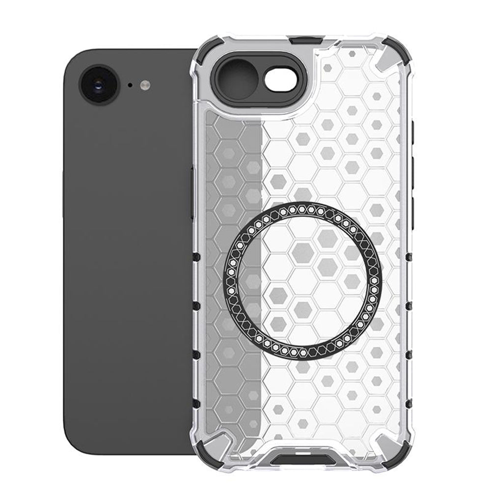 Funda MagSafe para Apple iPhone 17e / 16e, Techsuit, HoneyComb Shield, Blanca