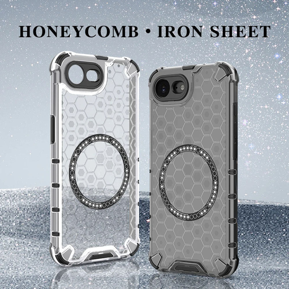 Funda MagSafe para Apple iPhone 17e / 16e, Techsuit, HoneyComb Shield, Blanca