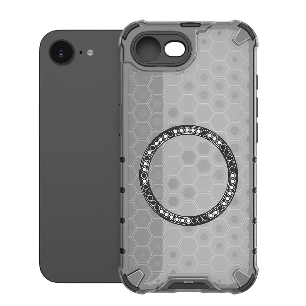 Funda MagSafe para Apple iPhone 17e / 16e, Techsuit, HoneyComb Shield, Negra