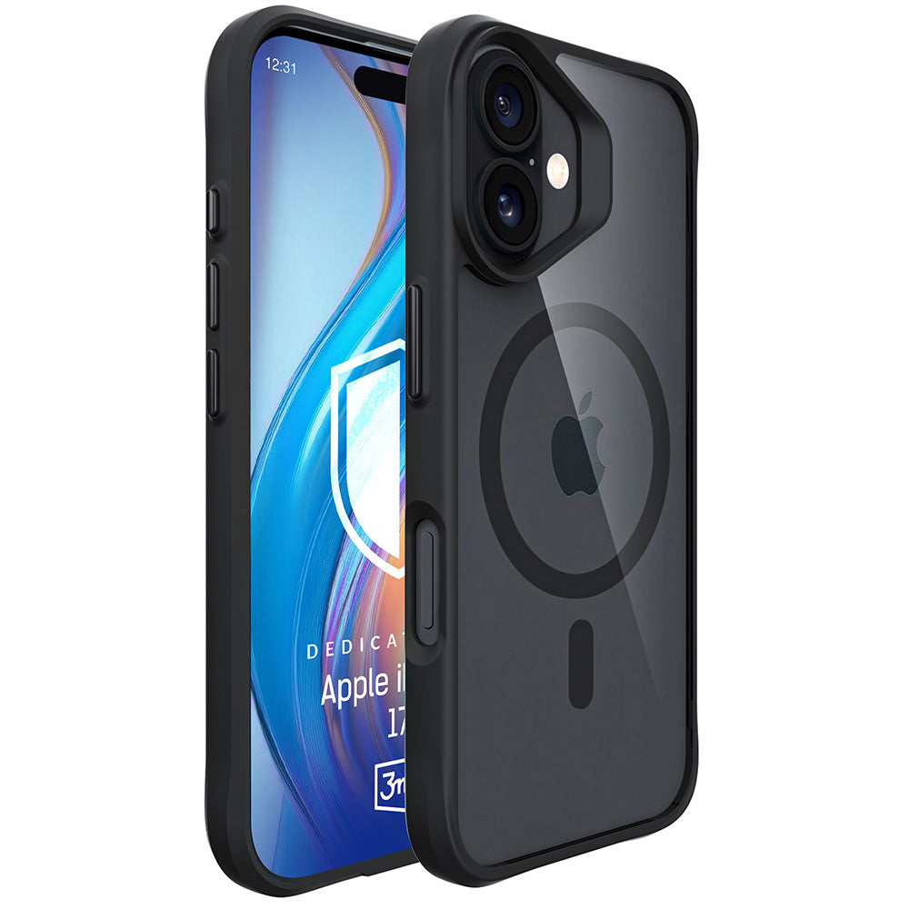 Funda MagSafe para Apple iPhone 17, 3MK, Satin Armor, Negra
