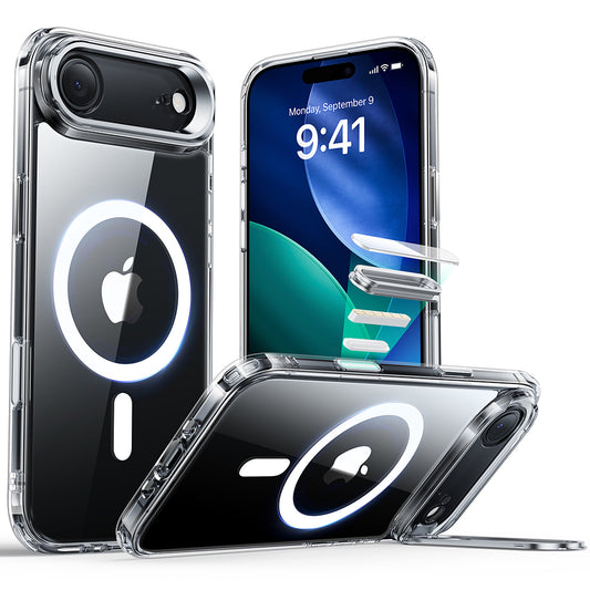 MagSafe Case for Apple iPhone 17 Air, ESR, Classic Hybrid Kickstand, Transparent