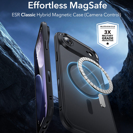 Funda MagSafe para Apple iPhone 17 Air, ESR, Classic Hybrid, Negra Satinada