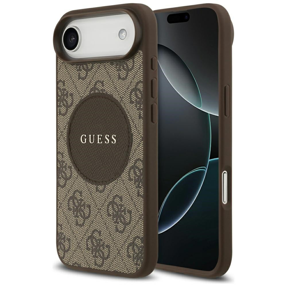 Funda MagSafe para Apple iPhone 17 Air, Guess, 4G Circle Classic Logo, Marrón