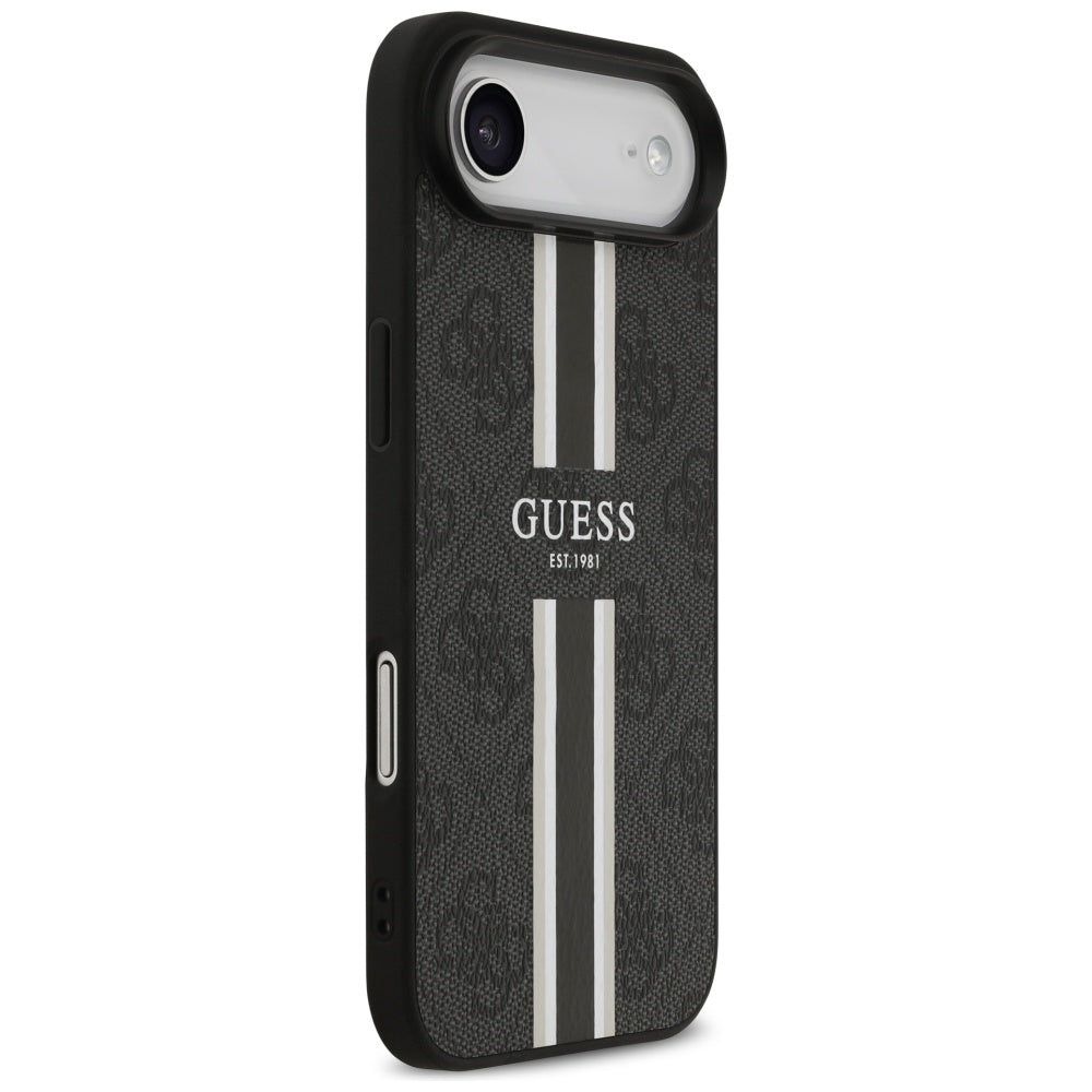Funda MagSafe para Apple iPhone 17 Air, Guess, 4G Printed Stripes, Negra