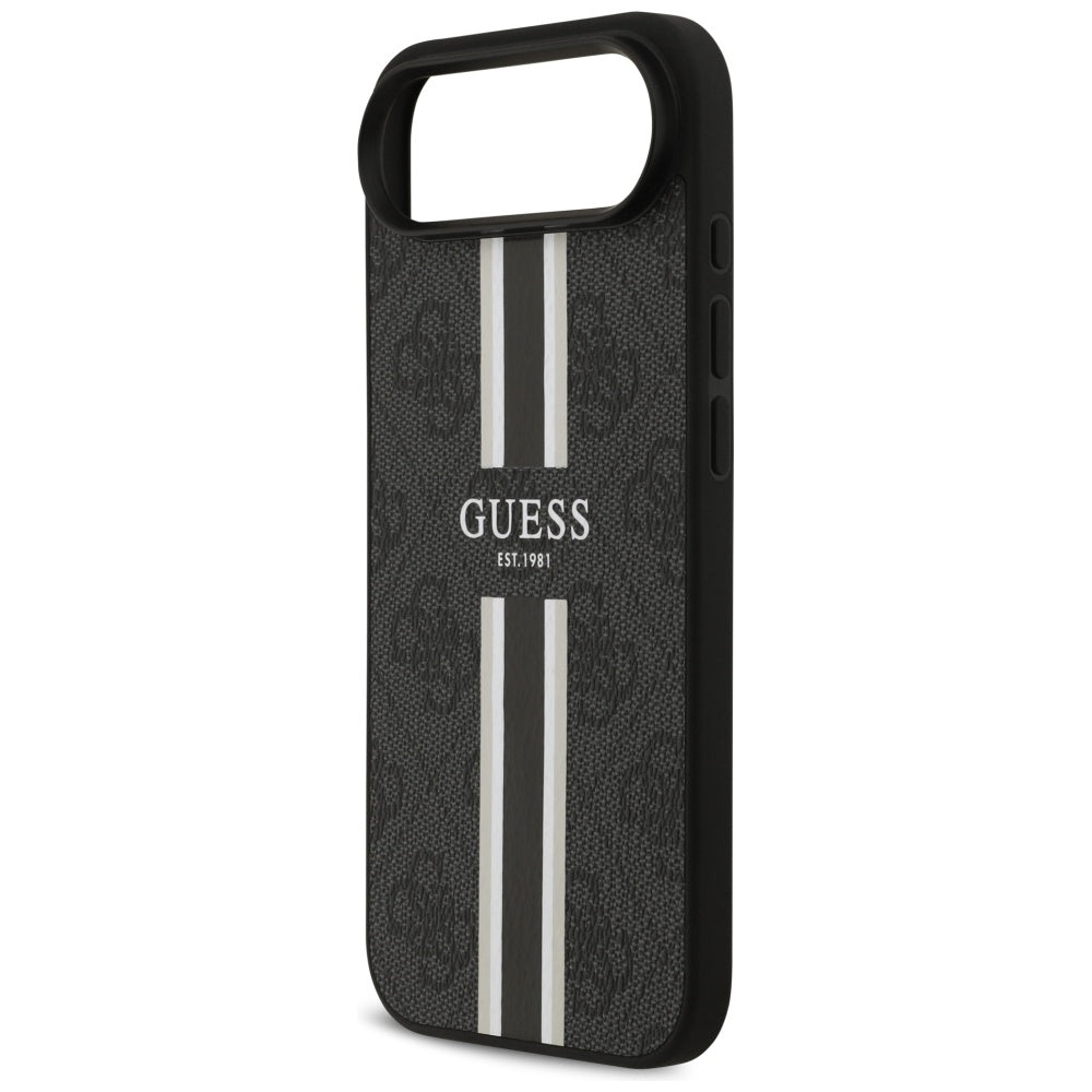 Funda MagSafe para Apple iPhone 17 Air, Guess, 4G Printed Stripes, Negra