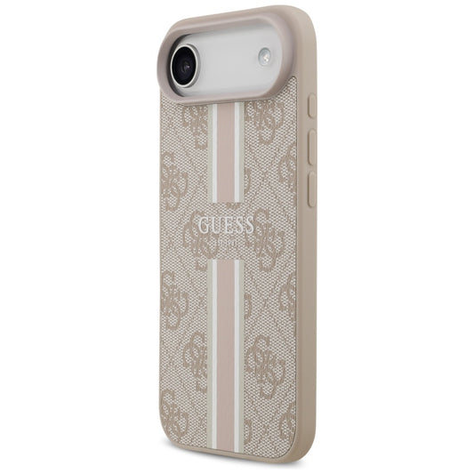 Funda MagSafe para Apple iPhone 17 Air, Guess, 4G Printed Stripes, Rosa