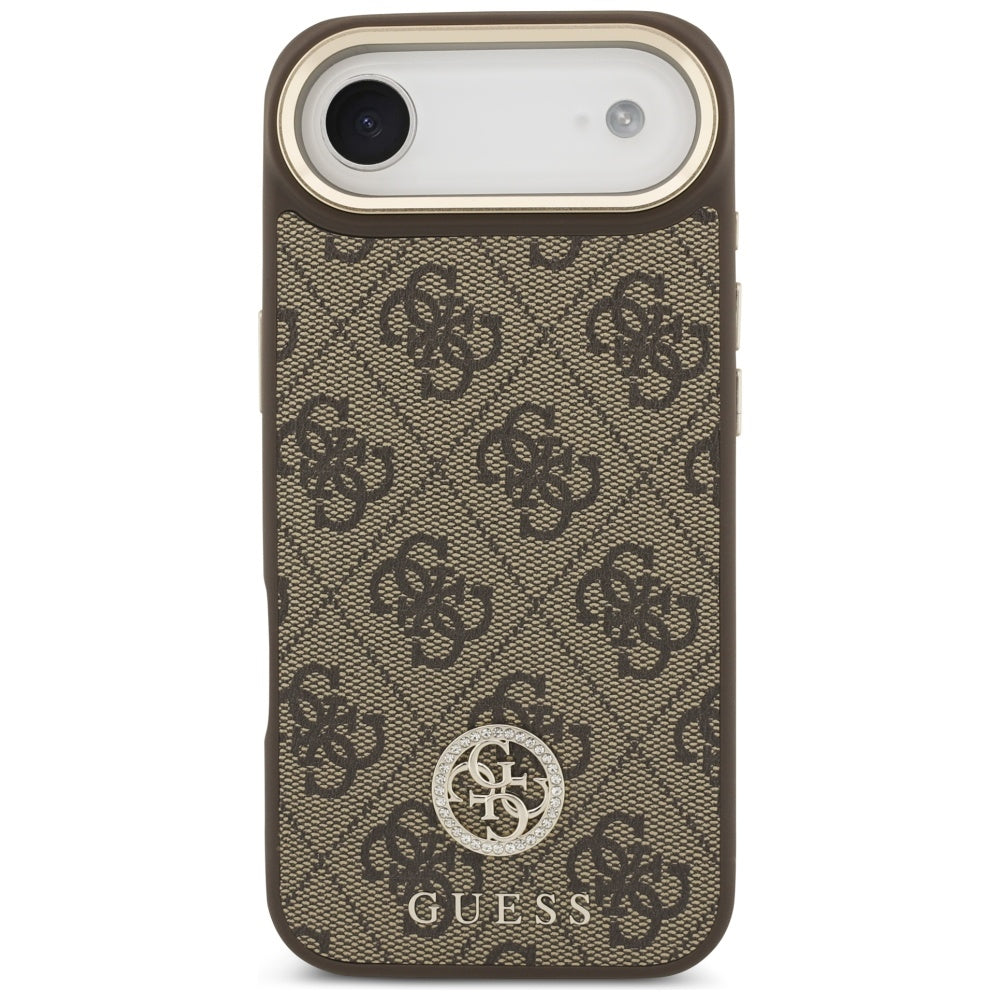Funda MagSafe para Apple iPhone 17 Air, Guess, 4G Strass Logo, Marrón