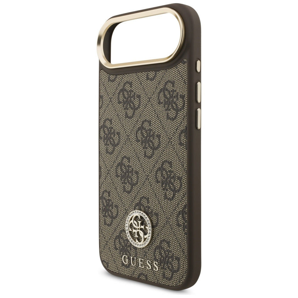 Funda MagSafe para Apple iPhone 17 Air, Guess, 4G Strass Logo, Marrón