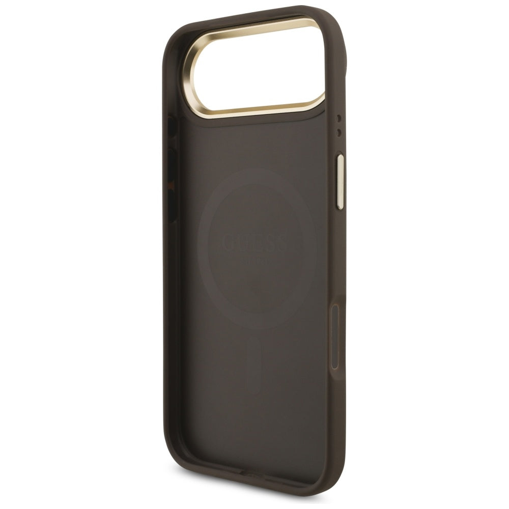 Funda MagSafe para Apple iPhone 17 Air, Guess, 4G Strass Logo, Marrón