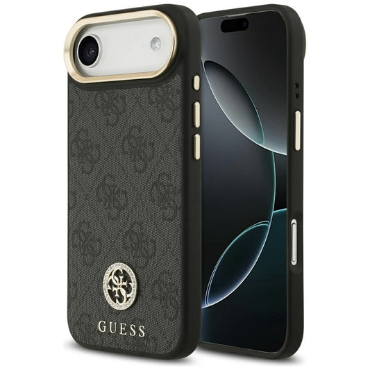 Funda MagSafe para Apple iPhone 17 Air, Guess, 4G Strass Logo, Negra
