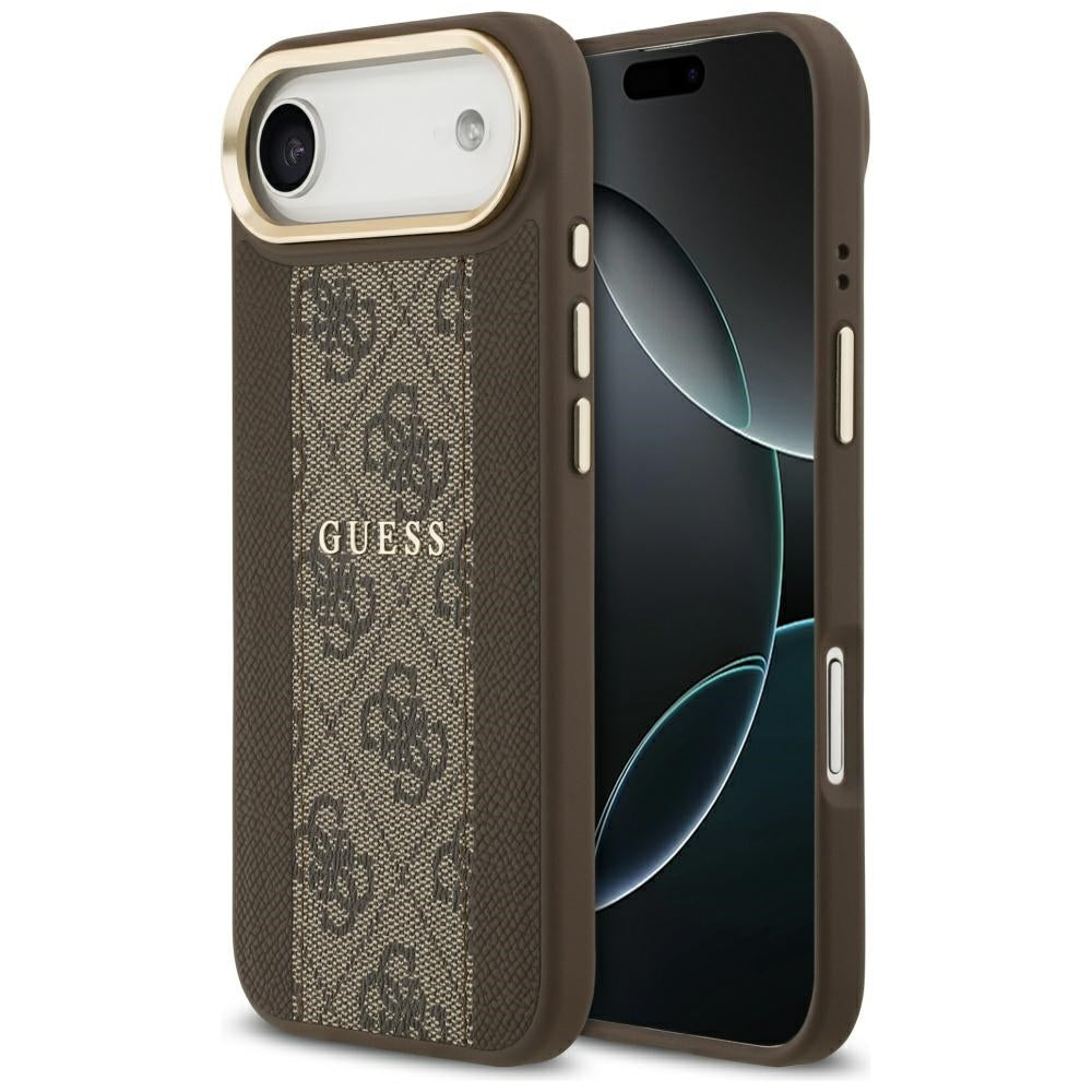 Funda MagSafe para Apple iPhone 17 Air, Guess, 4G Stripe, Marrón.